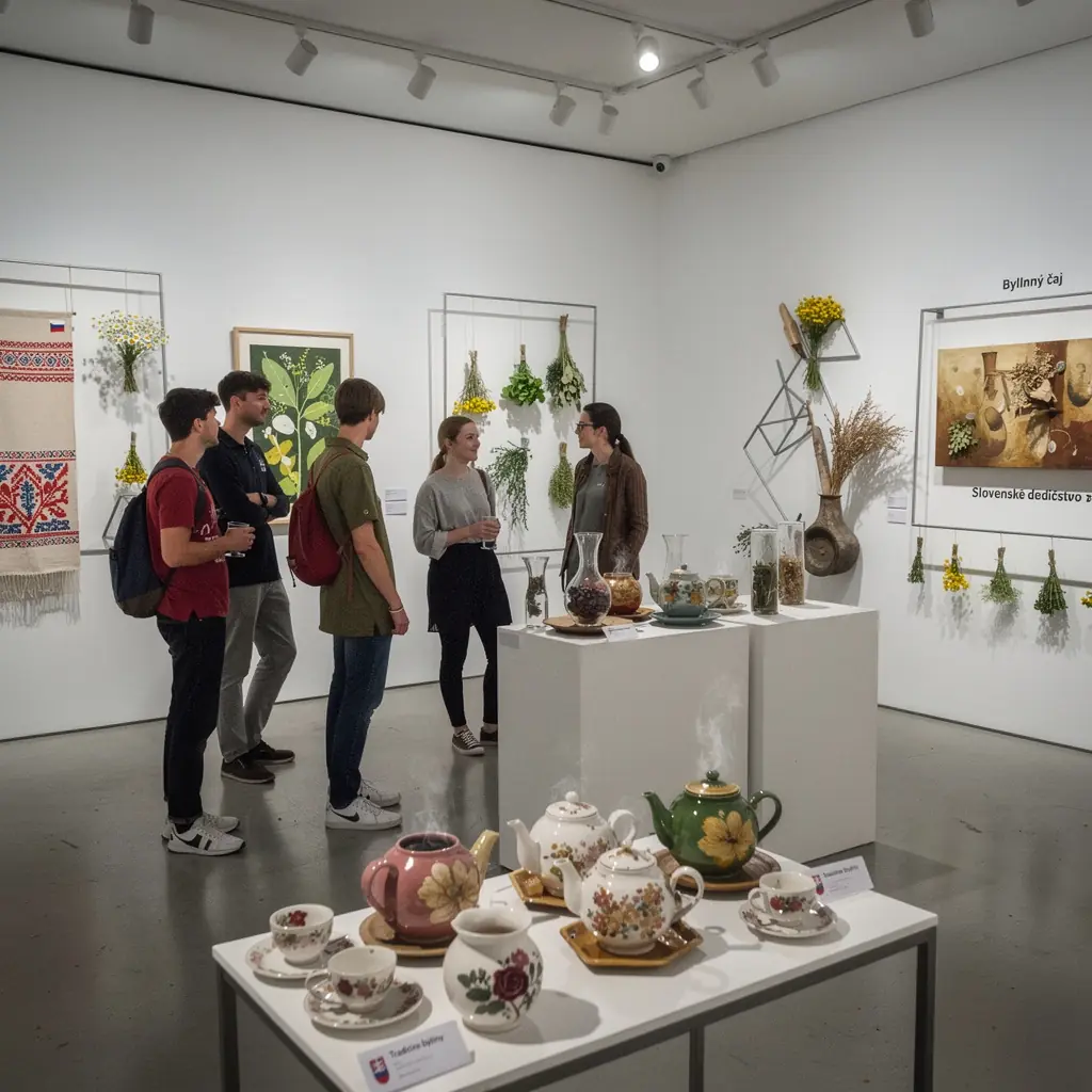 Sklenená kanvica plná voňavého bylinkového čaju na osvetlenom stole